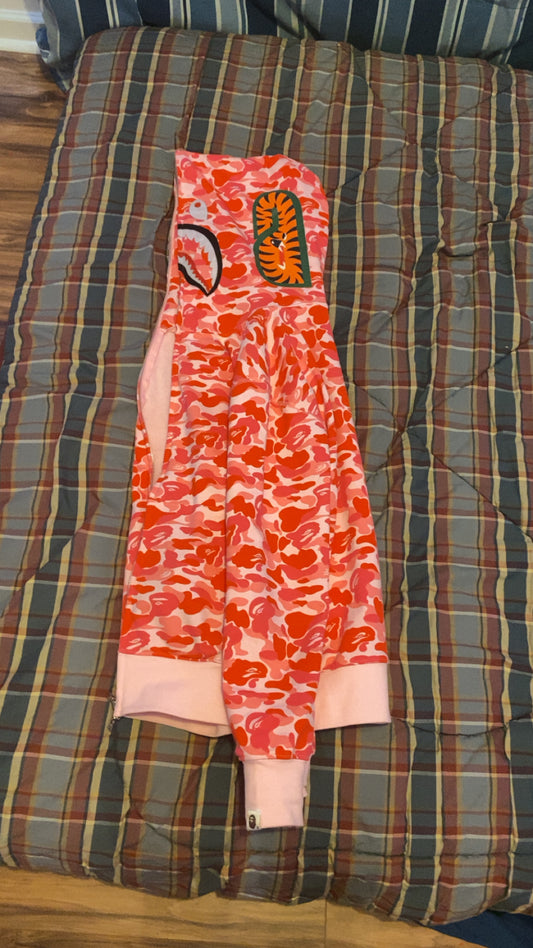 Pink camo Bape hoodie